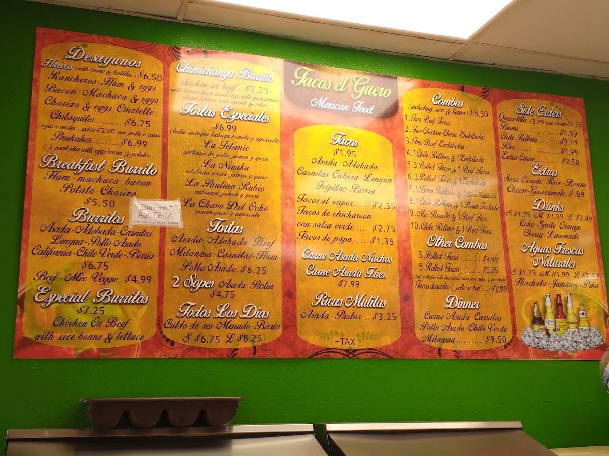 Tacos El Guero Menu - Image 4